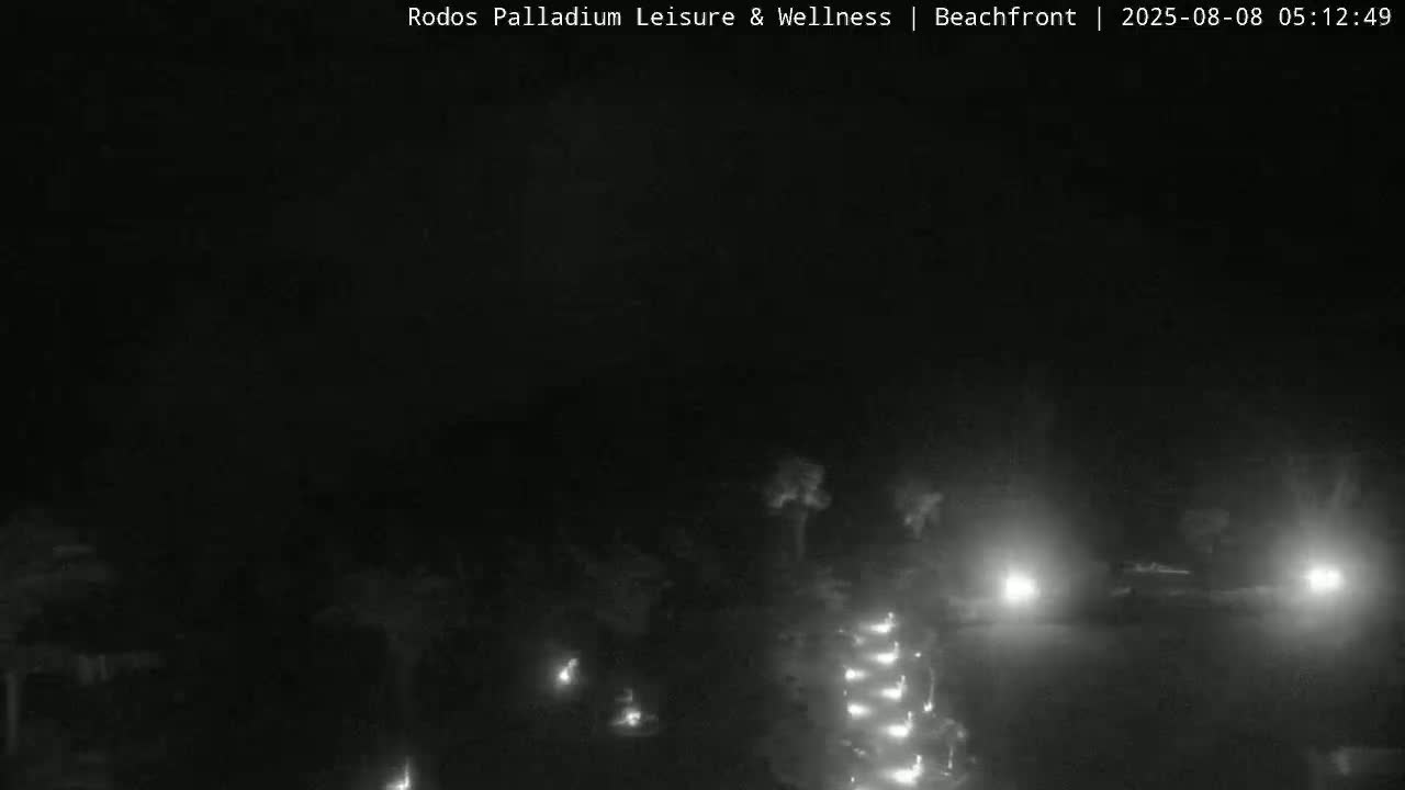 Rhodes, Paralia Faliraki Beach Northeast Live Cam - Ammoudes, Rhodes (Ródos), Dodacanese, South Aegean (Periféreia Notíou Aigaíou), Greece