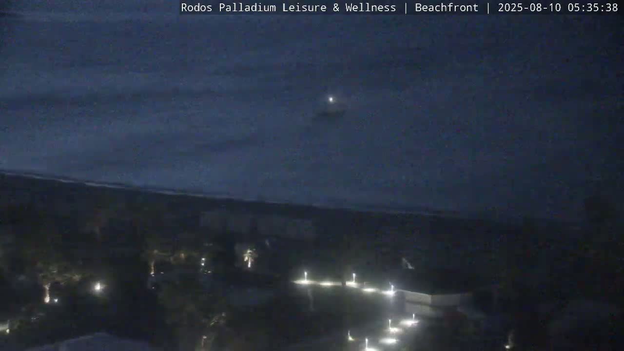 Rhodes, Paralia Faliraki Beach Northeast Live Cam - Ammoudes, Rhodes (Ródos), Dodacanese, South Aegean (Periféreia Notíou Aigaíou), Greece