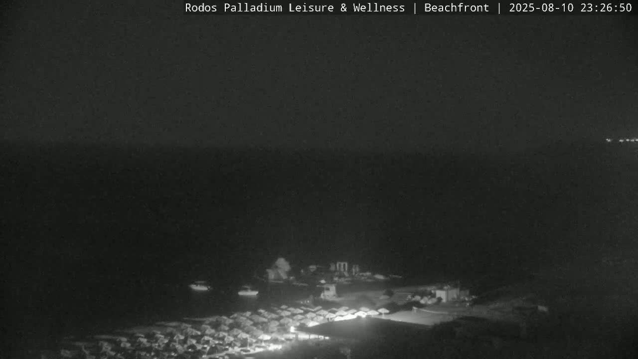 Rhodes, Paralia Faliraki Beach Northeast Live Cam - Ammoudes, Rhodes (Ródos), Dodacanese, South Aegean (Periféreia Notíou Aigaíou), Greece