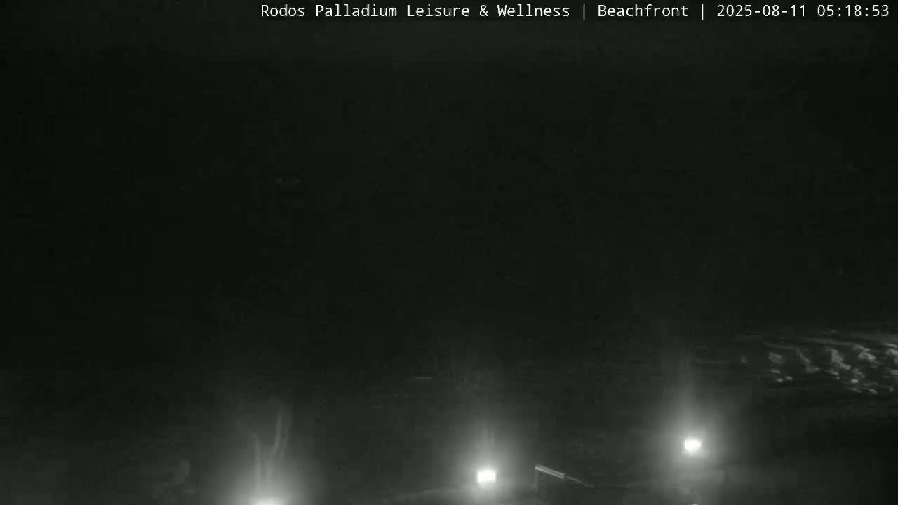Rhodes, Paralia Faliraki Beach Northeast Live Cam - Ammoudes, Rhodes (Ródos), Dodacanese, South Aegean (Periféreia Notíou Aigaíou), Greece