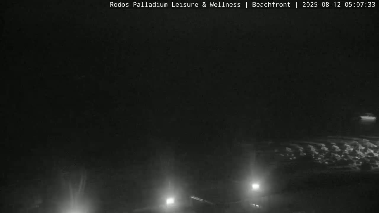 Rhodes, Paralia Faliraki Beach Northeast Live Cam - Ammoudes, Rhodes (Ródos), Dodacanese, South Aegean (Periféreia Notíou Aigaíou), Greece