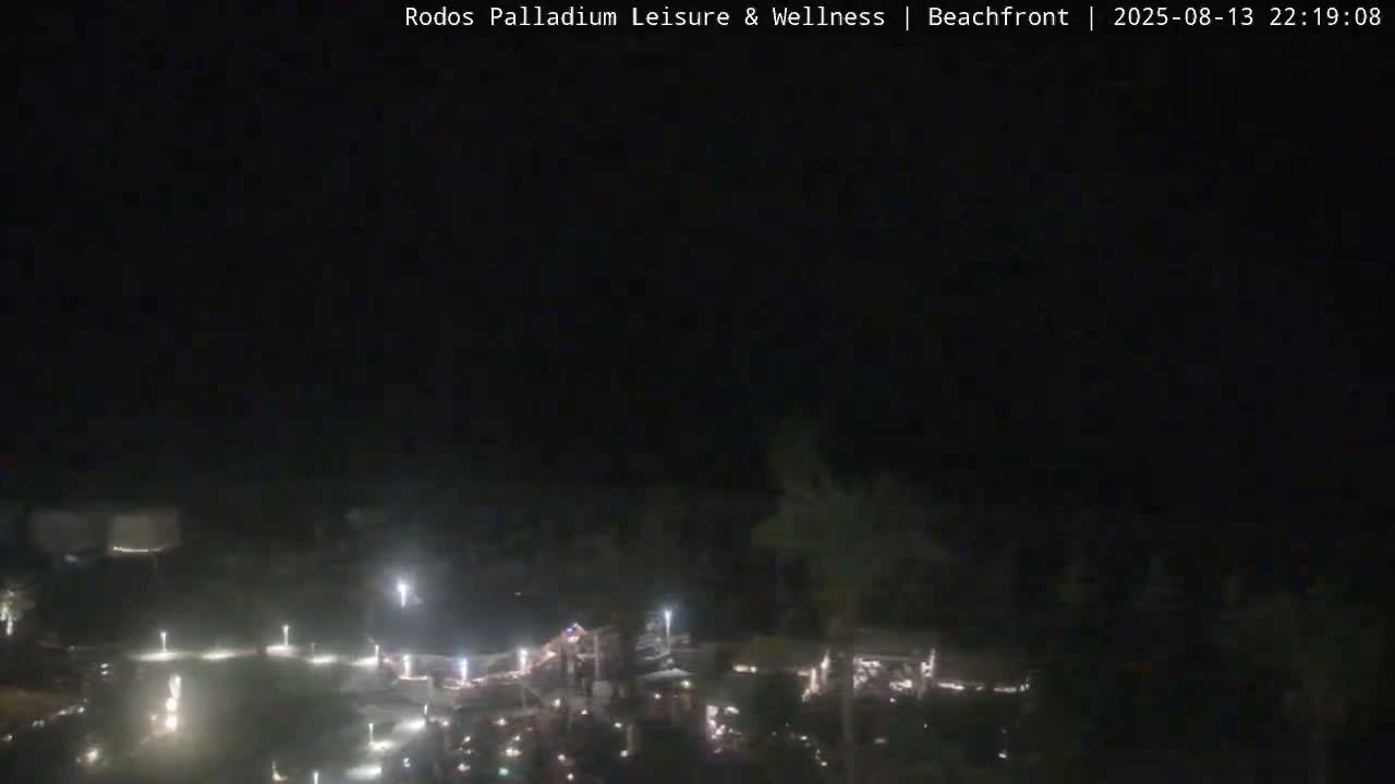 Rhodes, Paralia Faliraki Beach Northeast Live Cam - Ammoudes, Rhodes (Ródos), Dodacanese, South Aegean (Periféreia Notíou Aigaíou), Greece