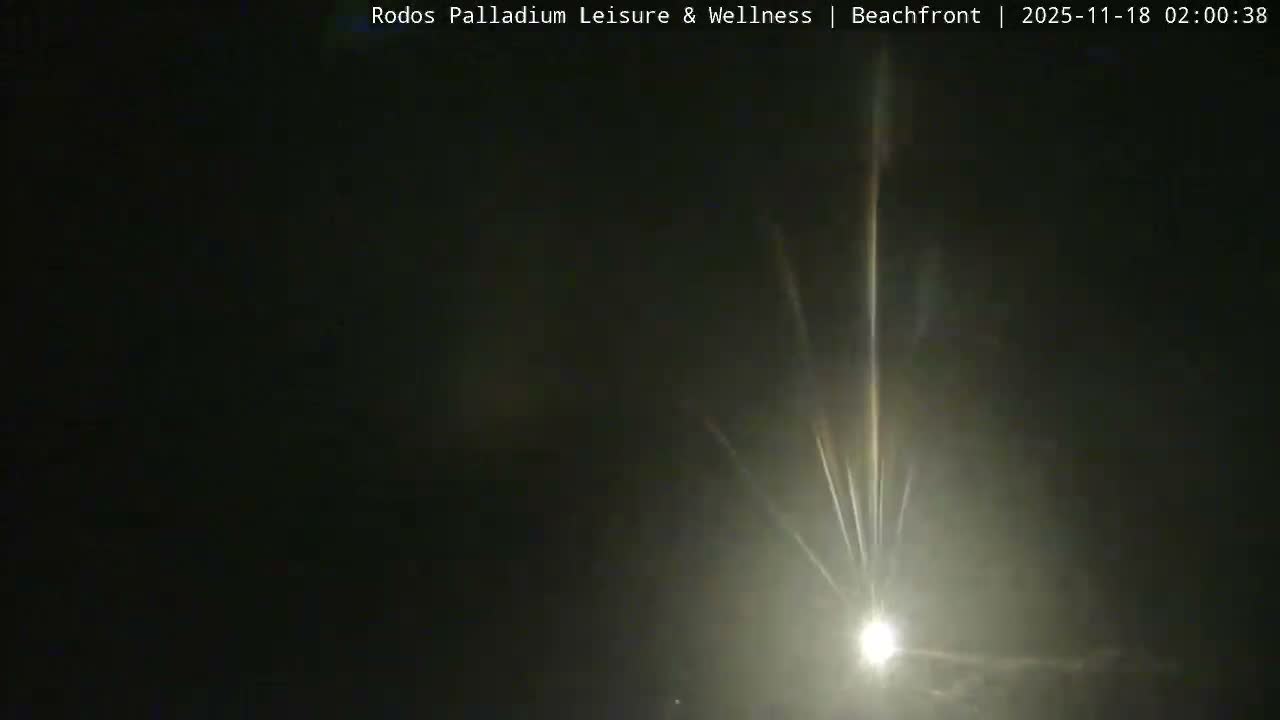Rhodes, Paralia Faliraki Beach Northeast Live Cam - Ammoudes, Rhodes (Ródos), Dodacanese, South Aegean (Periféreia Notíou Aigaíou), Greece