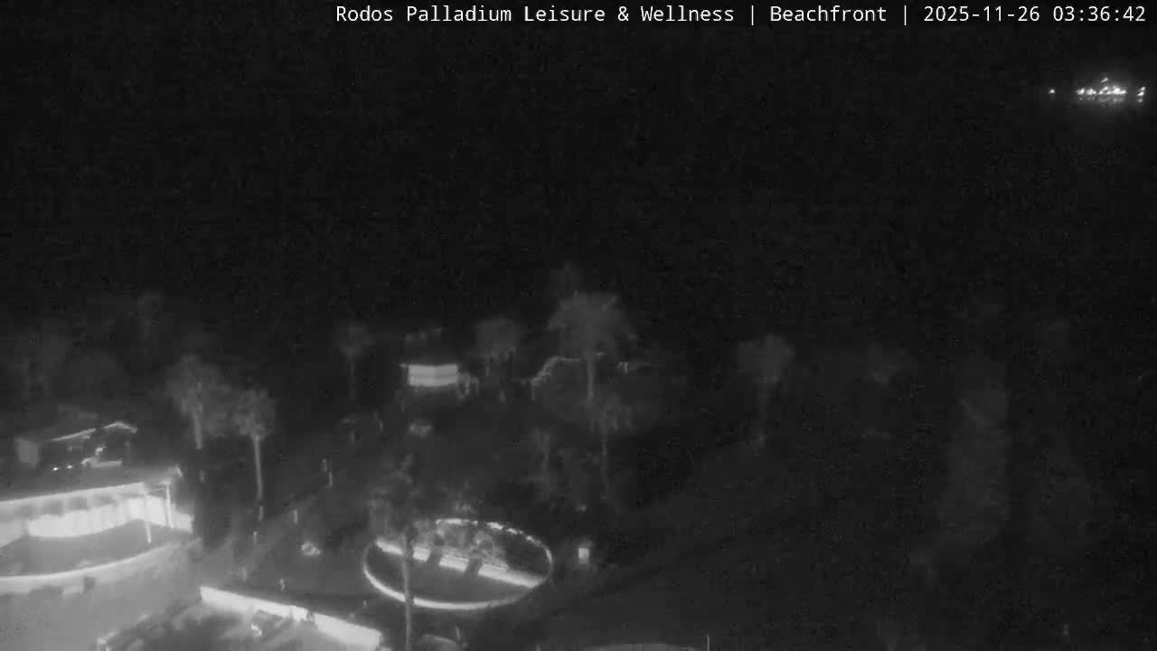 Rhodes, Paralia Faliraki Beach Northeast Live Cam - Ammoudes, Rhodes (Ródos), Dodacanese, South Aegean (Periféreia Notíou Aigaíou), Greece