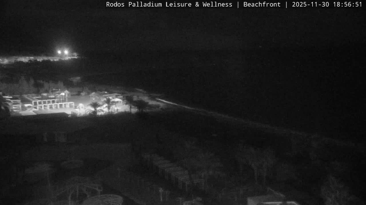 Rhodes, Paralia Faliraki Beach Northeast Live Cam - Ammoudes, Rhodes (Ródos), Dodacanese, South Aegean (Periféreia Notíou Aigaíou), Greece