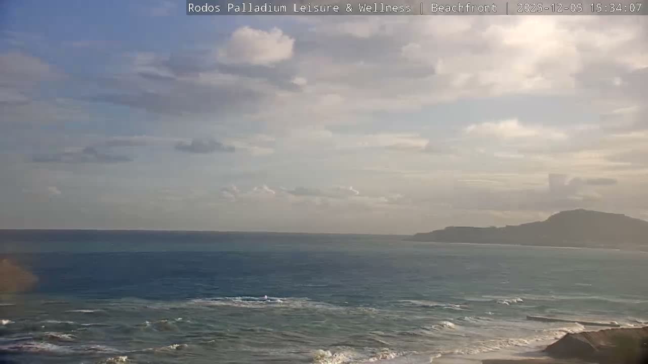 Rhodes, Paralia Faliraki Beach Northeast Live Cam - Ammoudes, Rhodes (Ródos), Dodacanese, South Aegean (Periféreia Notíou Aigaíou), Greece
