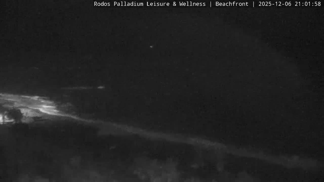 Rhodes, Paralia Faliraki Beach Northeast Live Cam - Ammoudes, Rhodes (Ródos), Dodacanese, South Aegean (Periféreia Notíou Aigaíou), Greece
