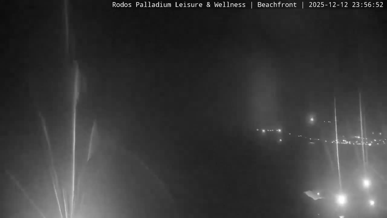 Rhodes, Paralia Faliraki Beach Northeast Live Cam - Ammoudes, Rhodes (Ródos), Dodacanese, South Aegean (Periféreia Notíou Aigaíou), Greece