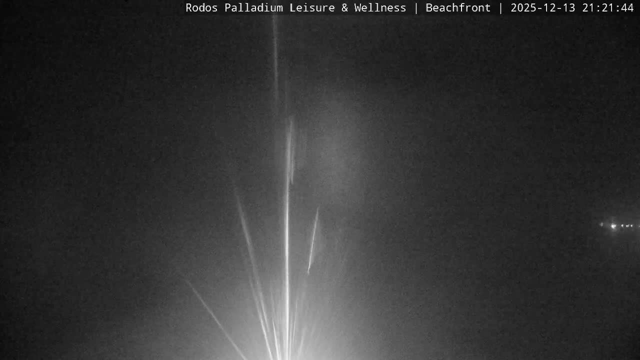 Rhodes, Paralia Faliraki Beach Northeast Live Cam - Ammoudes, Rhodes (Ródos), Dodacanese, South Aegean (Periféreia Notíou Aigaíou), Greece