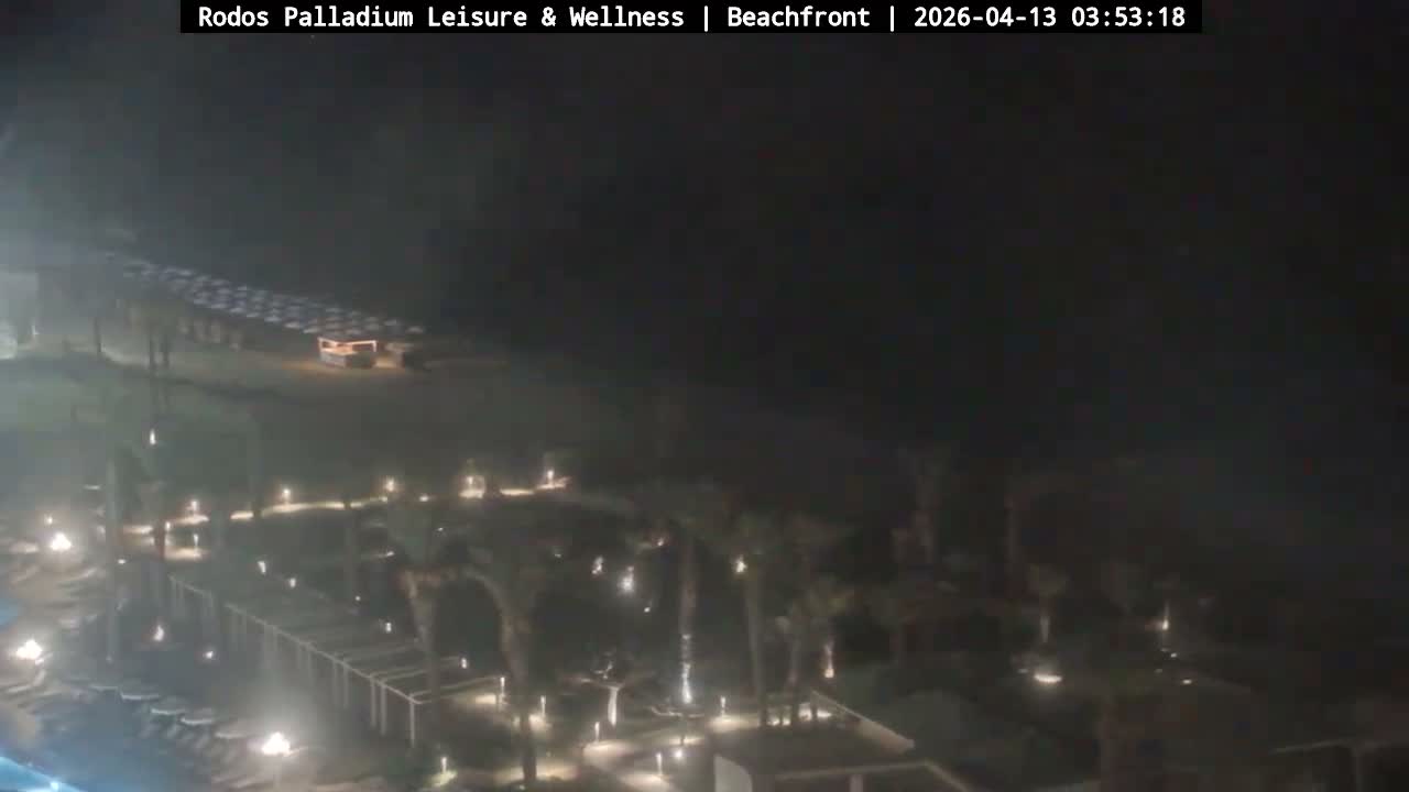 Rhodes, Paralia Faliraki Beach Northeast Live Cam - Ammoudes, Rhodes (Ródos), Dodacanese, South Aegean (Periféreia Notíou Aigaíou), Greece
