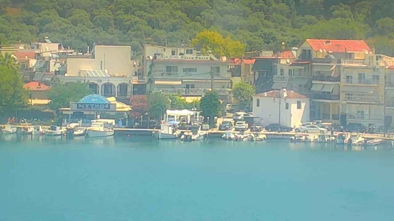 Thasos City & Aegean Sea Thasopoula Island View Live Cam - Limenas, Thasos, East Macedonia and Thrace (Anatolikís Makedonías kai Thrákis), Greece