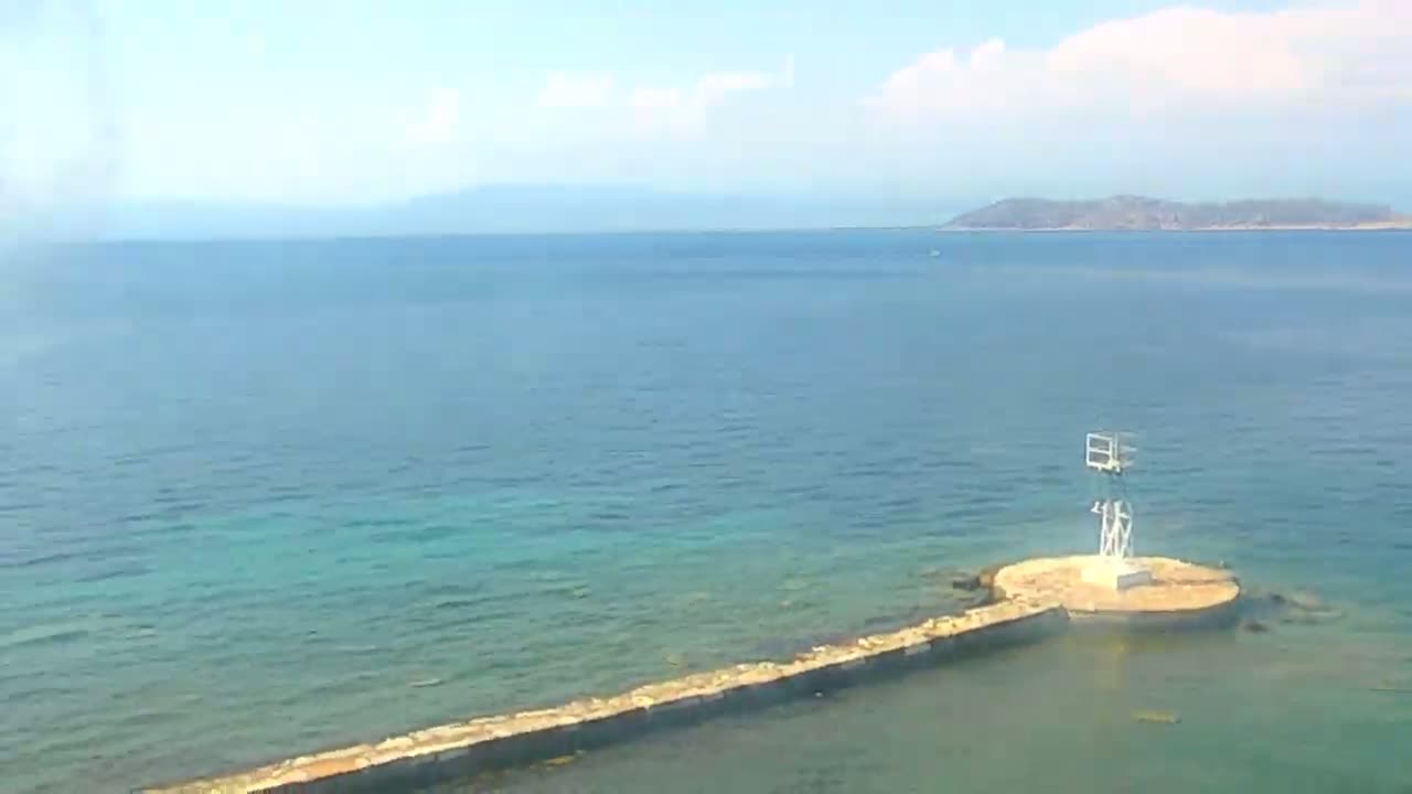 Thasos City & Aegean Sea Thasopoula Island View Live Cam - Limenas, Thasos, East Macedonia and Thrace (Anatolikís Makedonías kai Thrákis), Greece