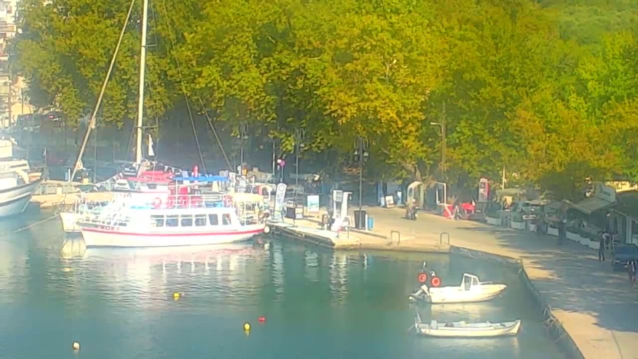 Thasos City & Aegean Sea Thasopoula Island View Live Cam - Limenas, Thasos, East Macedonia and Thrace (Anatolikís Makedonías kai Thrákis), Greece
