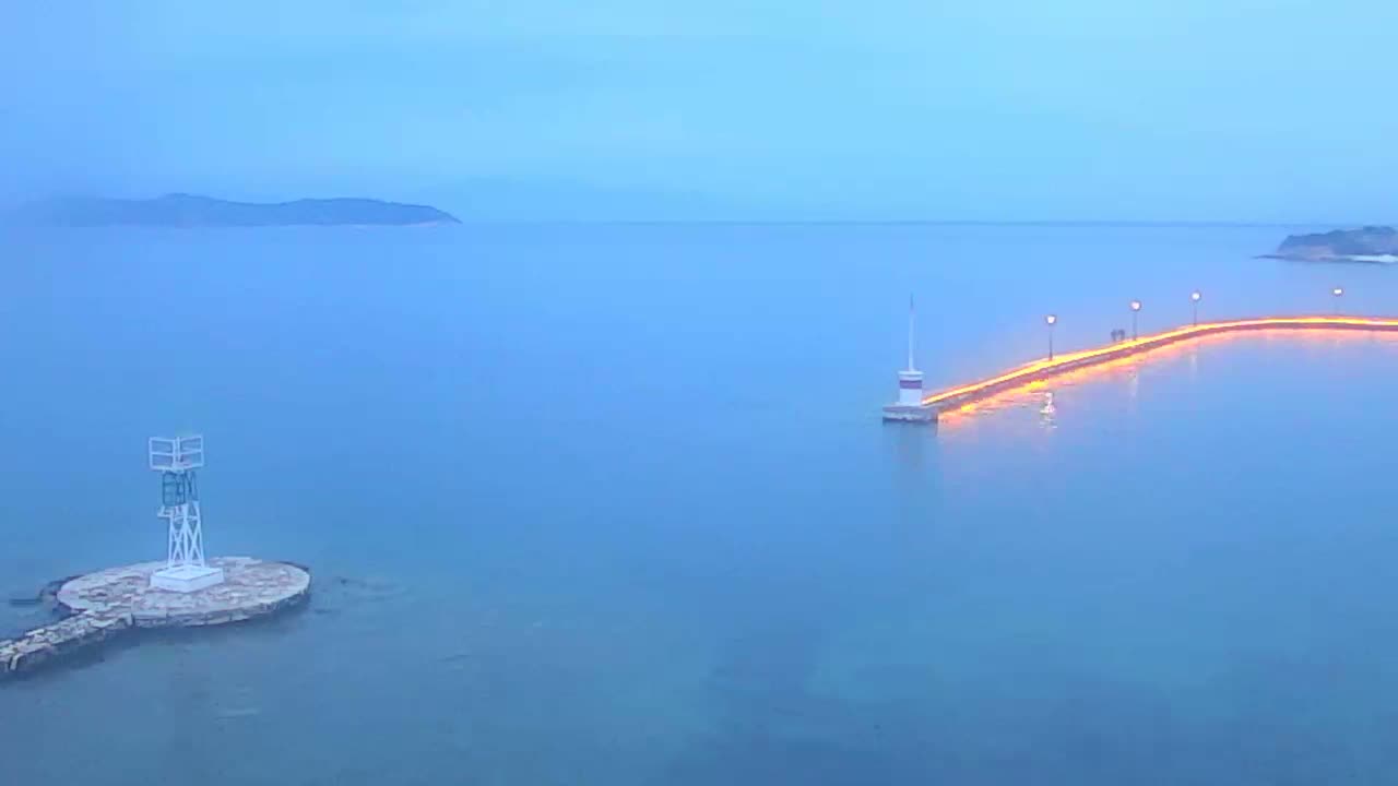 Thasos City & Aegean Sea Thasopoula Island View Live Cam - Limenas, Thasos, East Macedonia and Thrace (Anatolikís Makedonías kai Thrákis), Greece