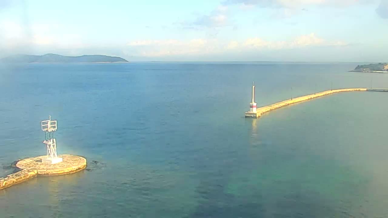 Thasos City & Aegean Sea Thasopoula Island View Live Cam - Limenas, Thasos, East Macedonia and Thrace (Anatolikís Makedonías kai Thrákis), Greece