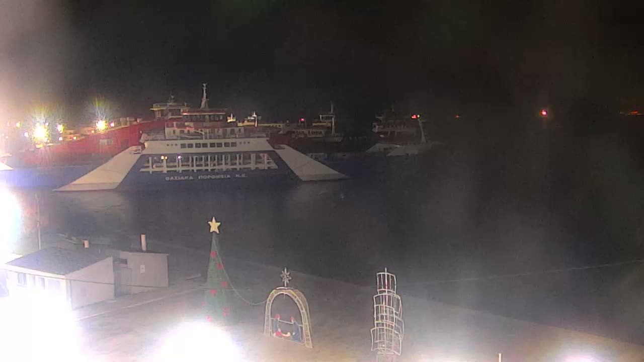 Thasos City & Aegean Sea Thasopoula Island View Live Cam - Limenas, Thasos, East Macedonia and Thrace (Anatolikís Makedonías kai Thrákis), Greece