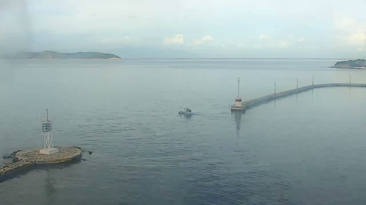 Thasos City & Aegean Sea Thasopoula Island View Live Cam - Limenas, Thasos, East Macedonia and Thrace (Anatolikís Makedonías kai Thrákis), Greece