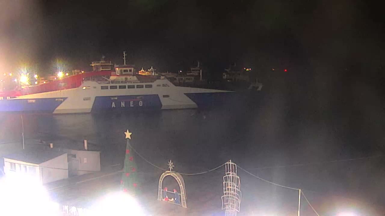 Thasos City & Aegean Sea Thasopoula Island View Live Cam - Limenas, Thasos, East Macedonia and Thrace (Anatolikís Makedonías kai Thrákis), Greece