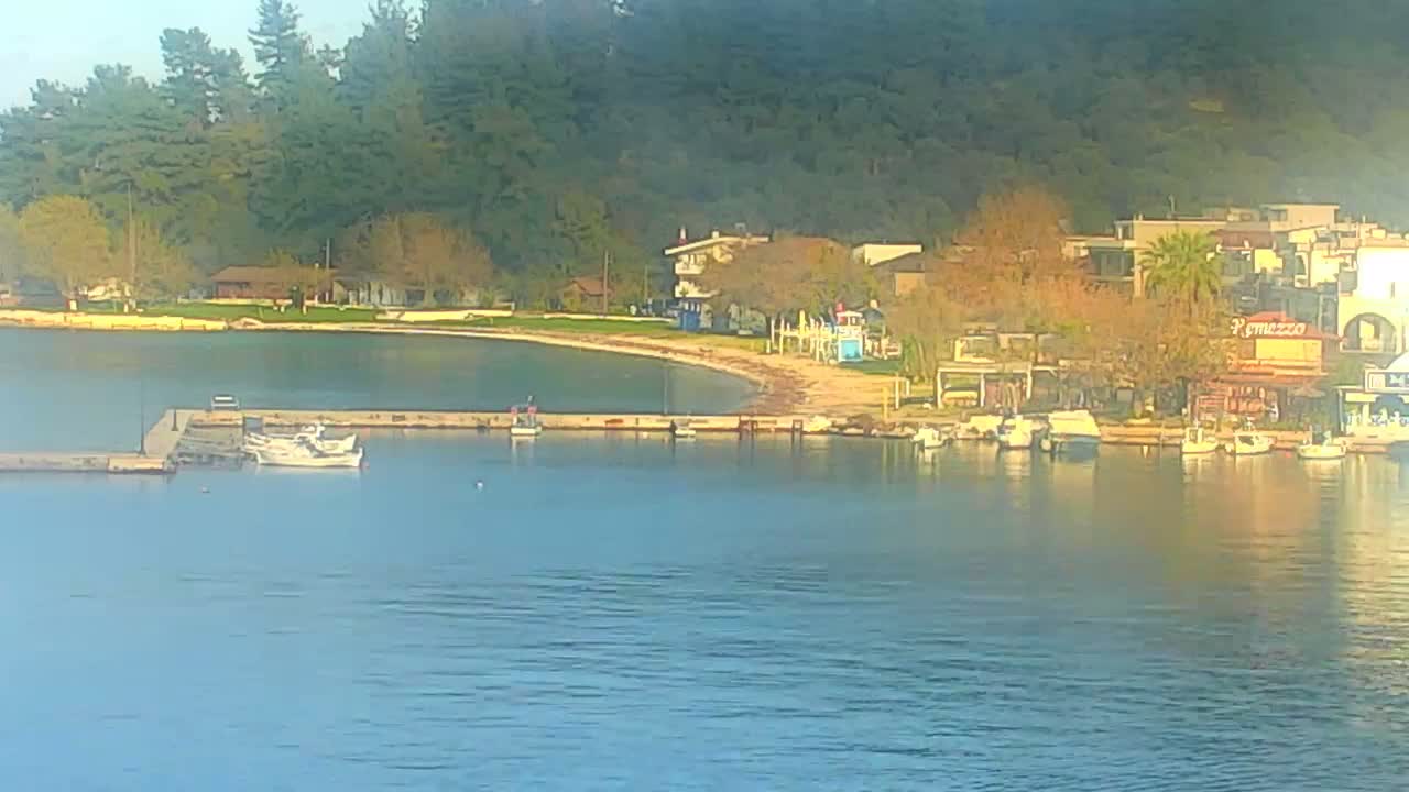 Thasos City & Aegean Sea Thasopoula Island View Live Cam - Limenas, Thasos, East Macedonia and Thrace (Anatolikís Makedonías kai Thrákis), Greece