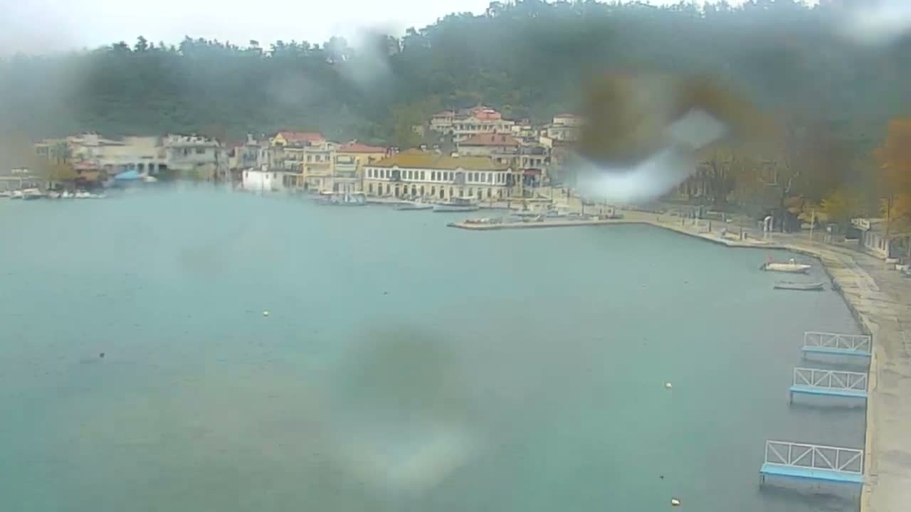 Thasos City & Aegean Sea Thasopoula Island View Live Cam - Limenas, Thasos, East Macedonia and Thrace (Anatolikís Makedonías kai Thrákis), Greece