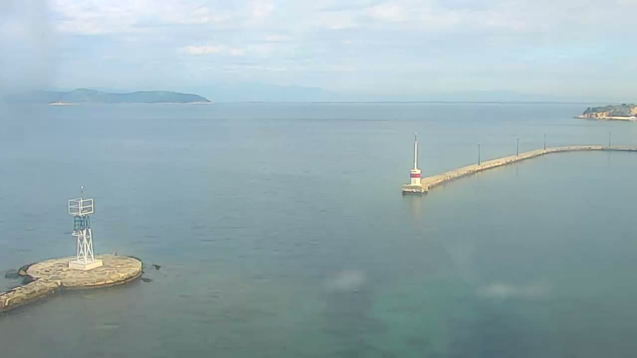 Thasos City & Aegean Sea Thasopoula Island View Live Cam - Limenas, Thasos, East Macedonia and Thrace (Anatolikís Makedonías kai Thrákis), Greece
