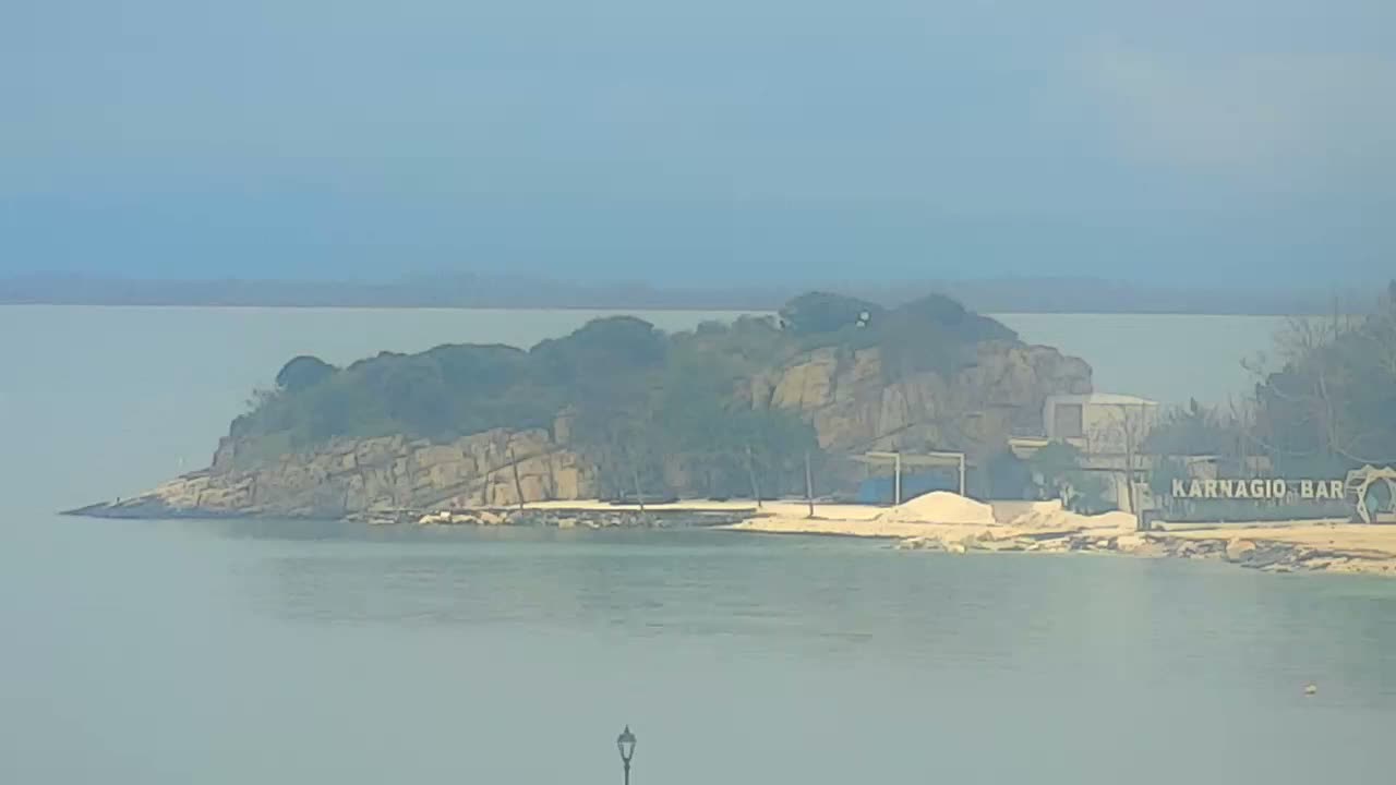 Thasos City & Aegean Sea Thasopoula Island View Live Cam - Limenas, Thasos, East Macedonia and Thrace (Anatolikís Makedonías kai Thrákis), Greece