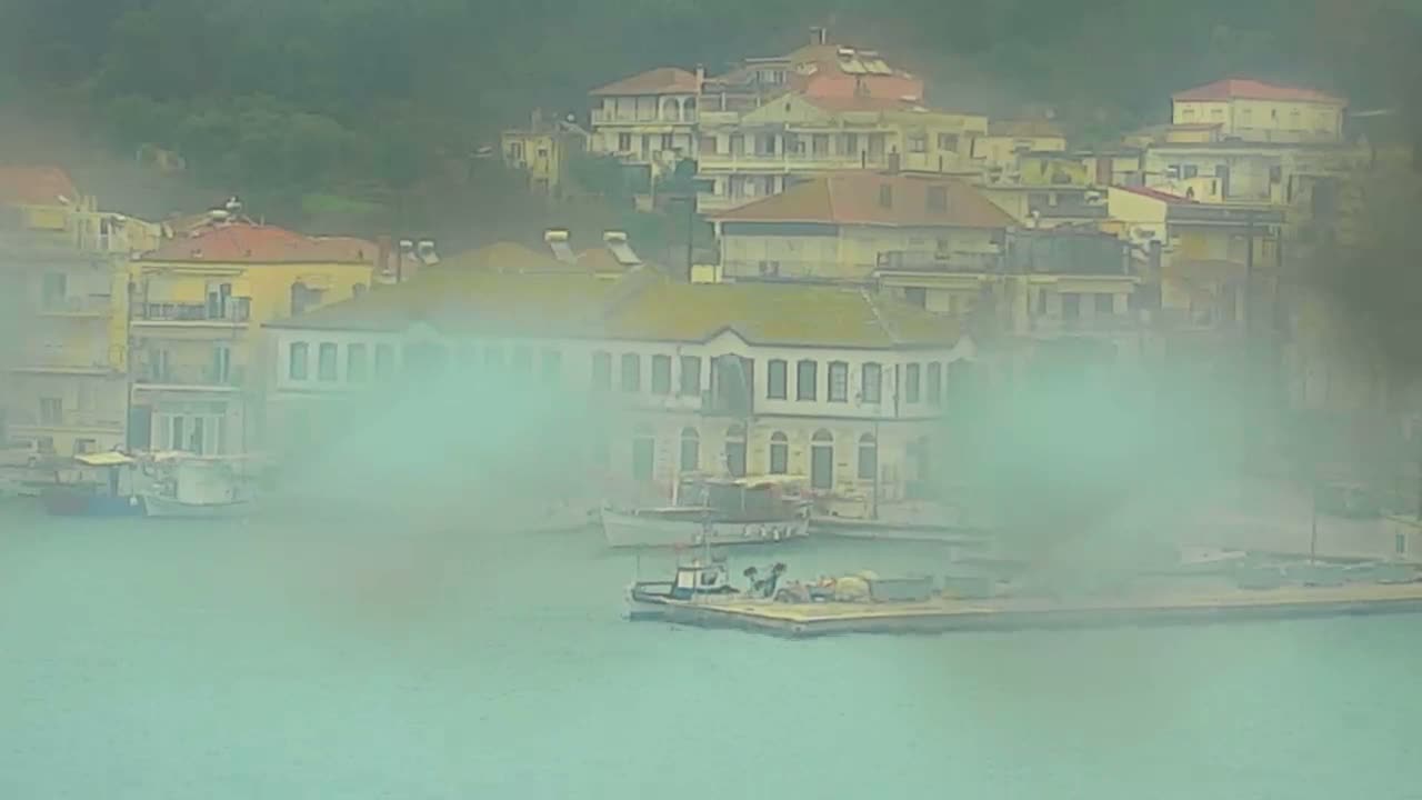 Thasos City & Aegean Sea Thasopoula Island View Live Cam - Limenas, Thasos, East Macedonia and Thrace (Anatolikís Makedonías kai Thrákis), Greece