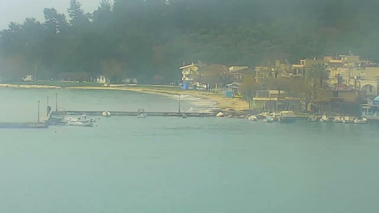 Thasos City & Aegean Sea Thasopoula Island View Live Cam - Limenas, Thasos, East Macedonia and Thrace (Anatolikís Makedonías kai Thrákis), Greece