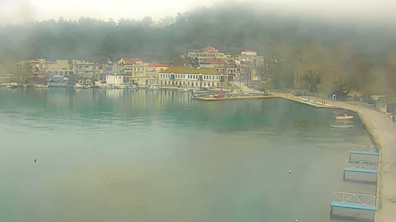 Thasos City & Aegean Sea Thasopoula Island View Live Cam - Limenas, Thasos, East Macedonia and Thrace (Anatolikís Makedonías kai Thrákis), Greece