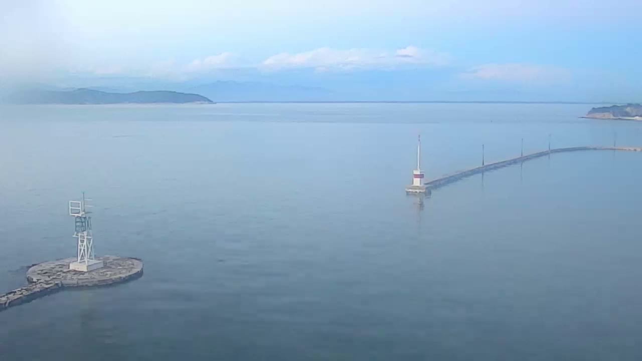 Thasos City & Aegean Sea Thasopoula Island View Live Cam - Limenas, Thasos, East Macedonia and Thrace (Anatolikís Makedonías kai Thrákis), Greece