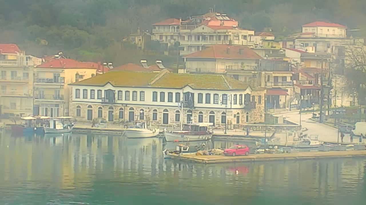 Thasos City & Aegean Sea Thasopoula Island View Live Cam - Limenas, Thasos, East Macedonia and Thrace (Anatolikís Makedonías kai Thrákis), Greece
