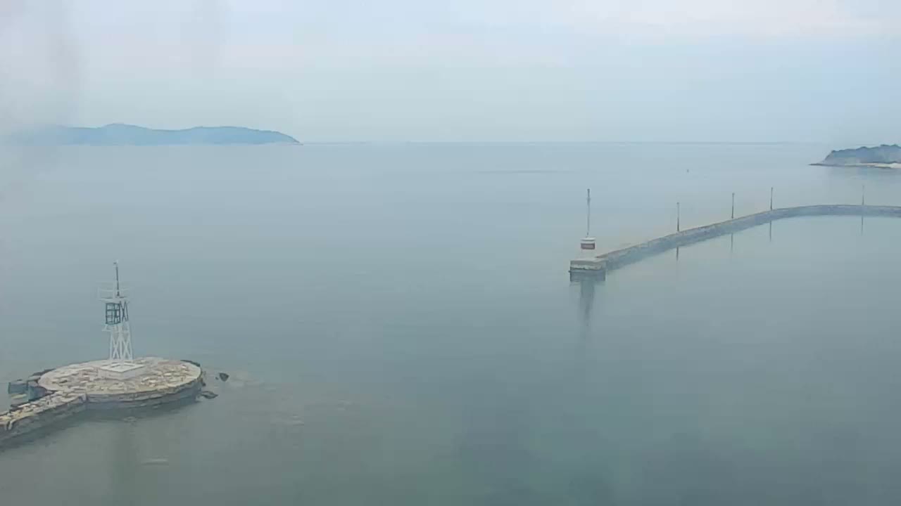 Thasos City & Aegean Sea Thasopoula Island View Live Cam - Limenas, Thasos, East Macedonia and Thrace (Anatolikís Makedonías kai Thrákis), Greece
