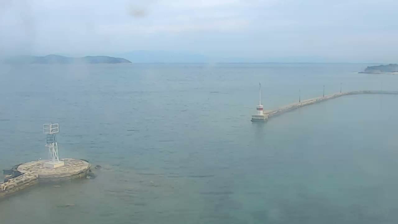 Thasos City & Aegean Sea Thasopoula Island View Live Cam - Limenas, Thasos, East Macedonia and Thrace (Anatolikís Makedonías kai Thrákis), Greece
