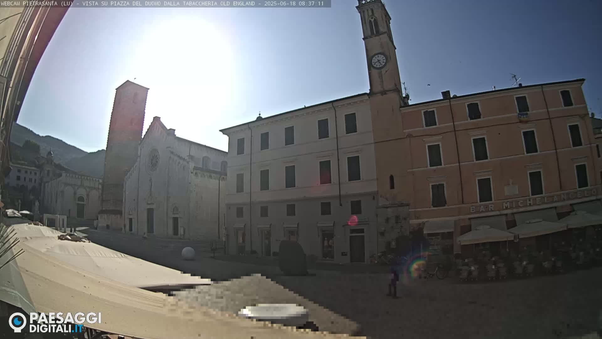 Pietrasanta Piazza del Duomo (Dome's Square) Live Cam - Lucca, Tuscany, Italy