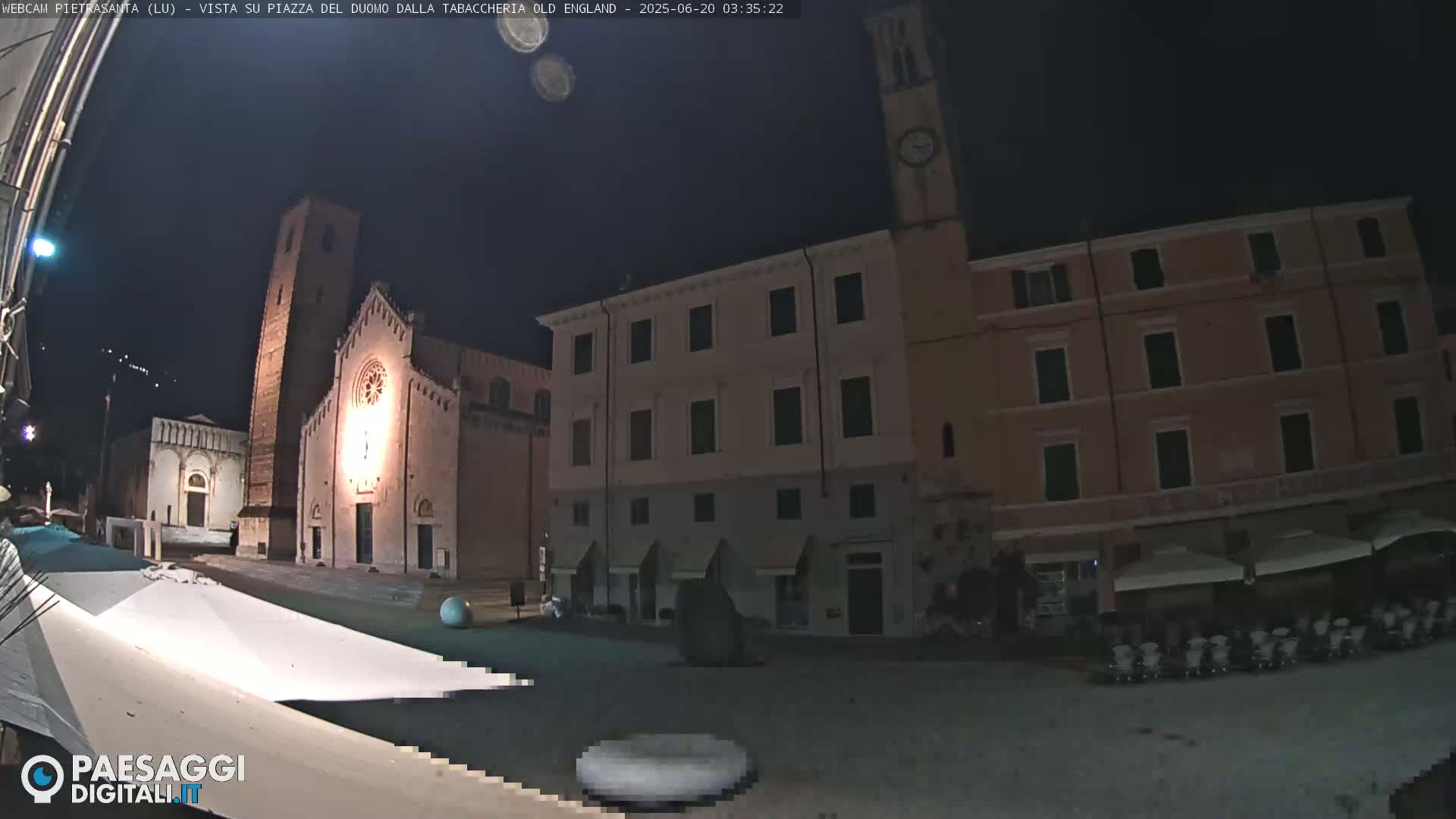 Pietrasanta Piazza del Duomo (Dome's Square) Live Cam - Lucca, Tuscany, Italy