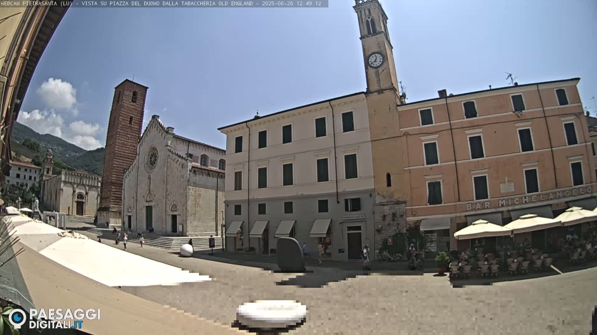 Pietrasanta Piazza del Duomo (Dome's Square) Live Cam - Lucca, Tuscany, Italy