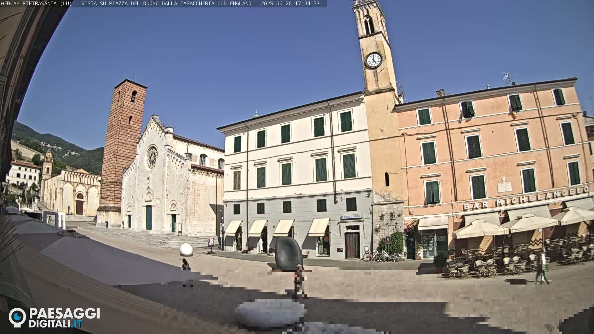 Pietrasanta Piazza del Duomo (Dome's Square) Live Cam - Lucca, Tuscany, Italy