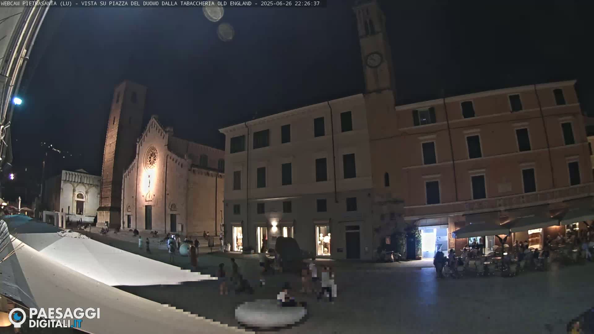 Pietrasanta Piazza del Duomo (Dome's Square) Live Cam - Lucca, Tuscany, Italy