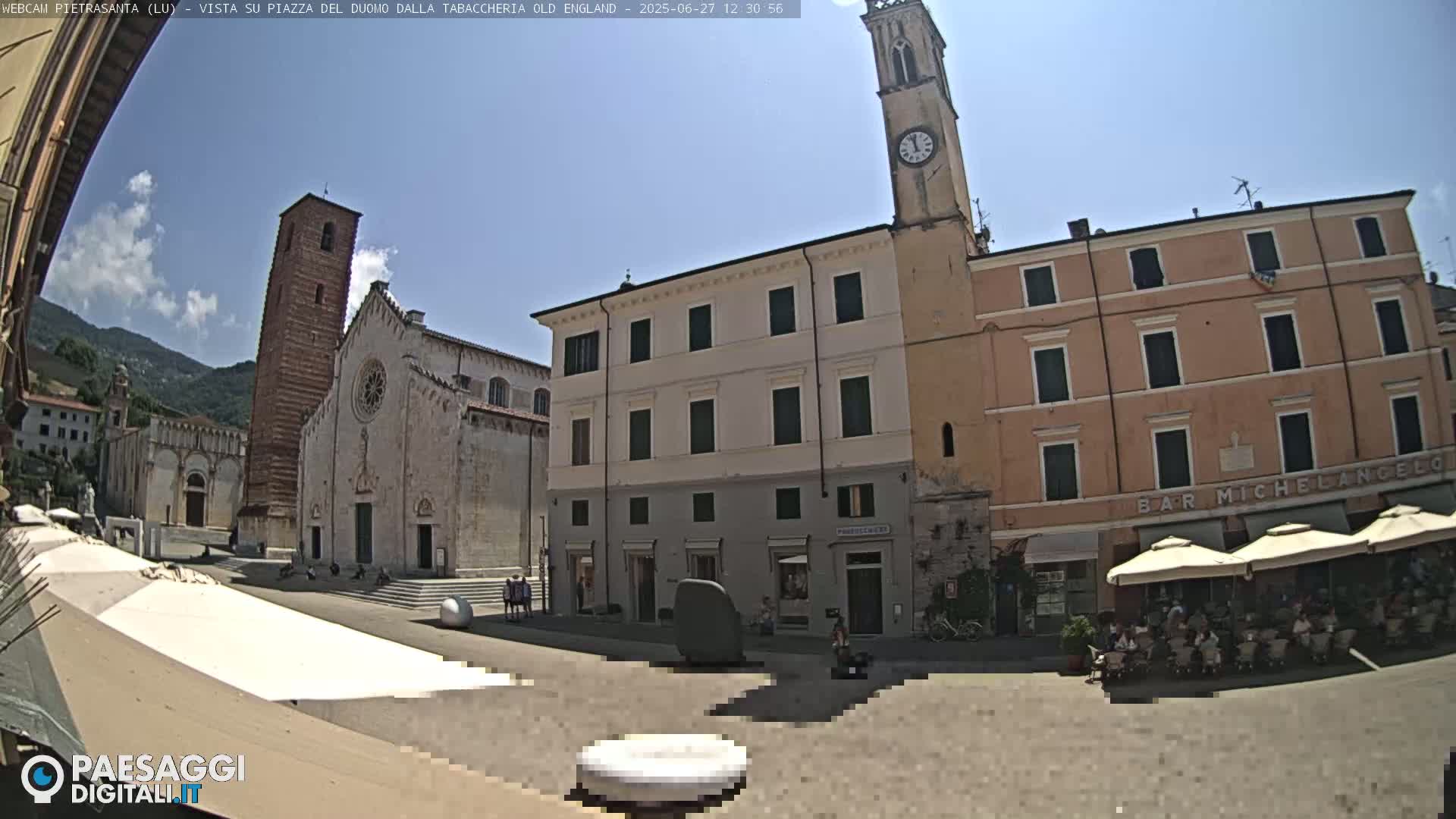 Pietrasanta Piazza del Duomo (Dome's Square) Live Cam - Lucca, Tuscany, Italy
