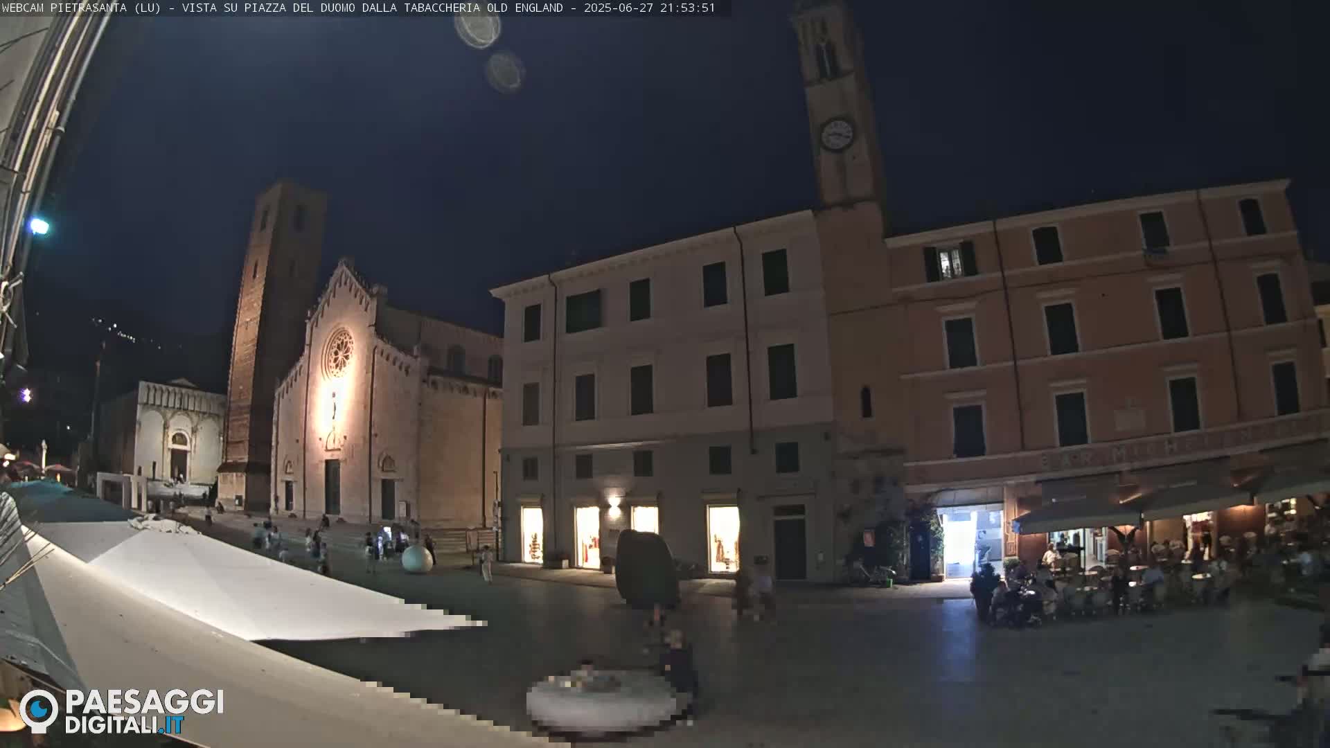 Pietrasanta Piazza del Duomo (Dome's Square) Live Cam - Lucca, Tuscany, Italy