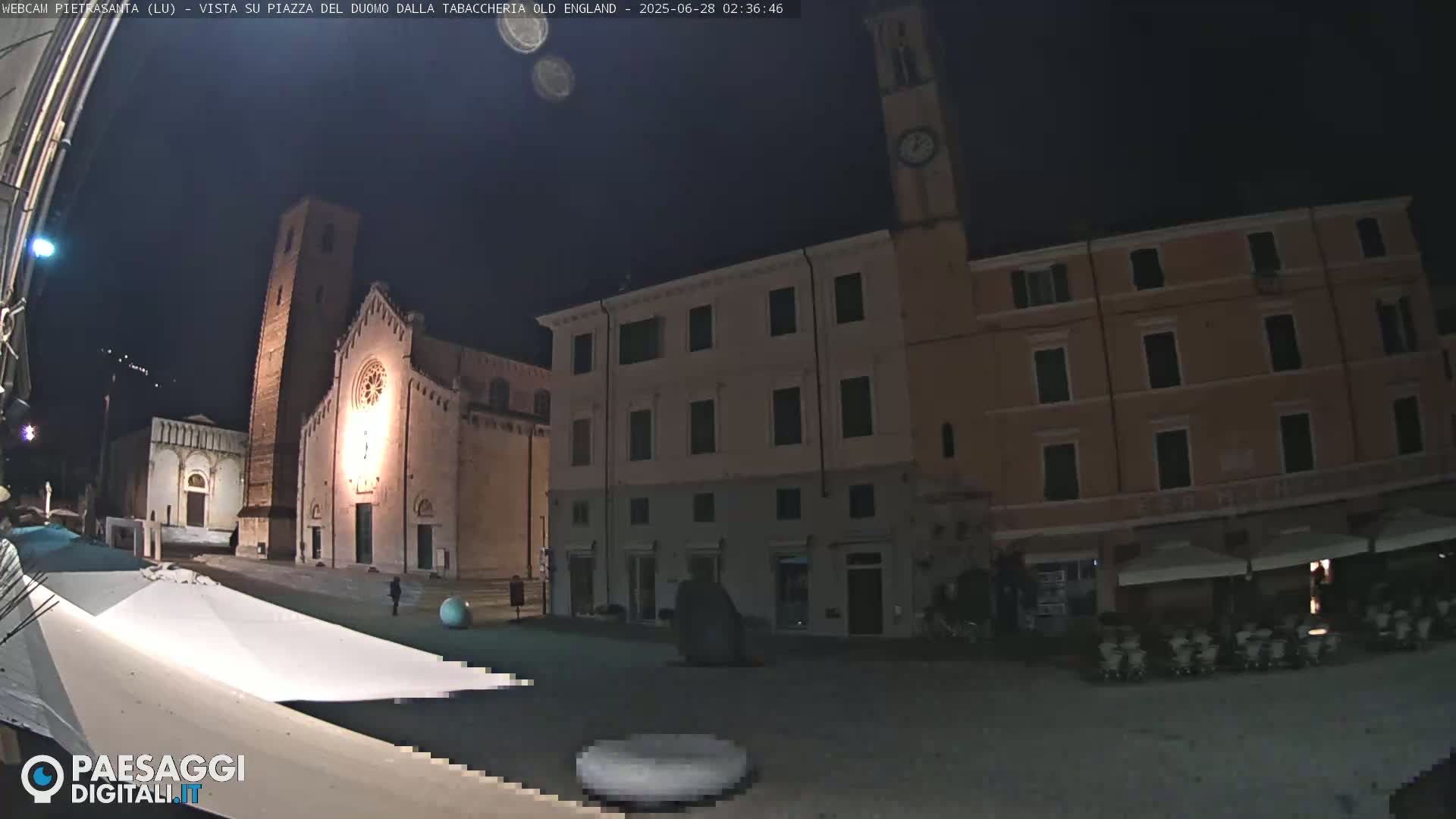 Pietrasanta Piazza del Duomo (Dome's Square) Live Cam - Lucca, Tuscany, Italy
