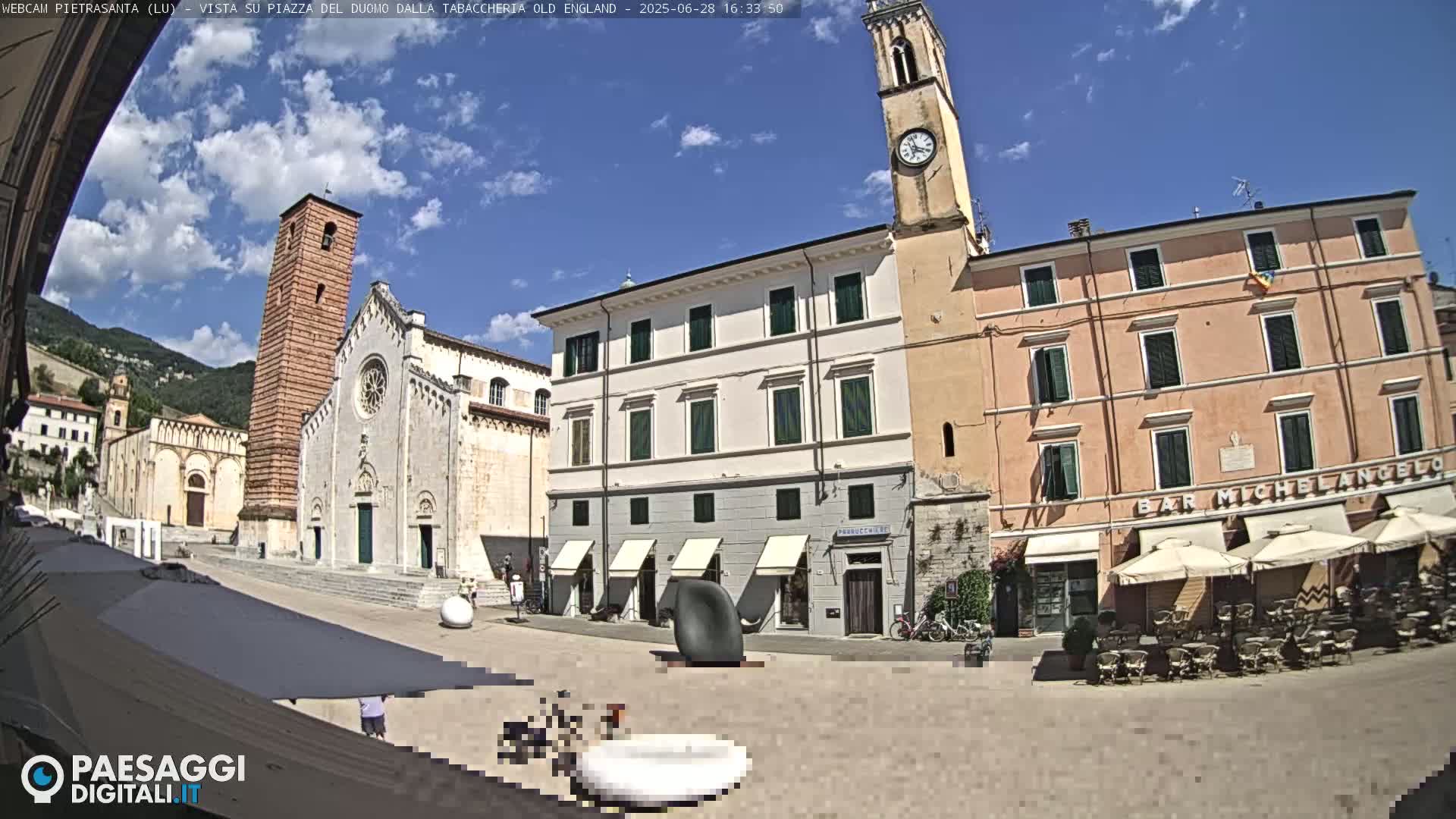 Pietrasanta Piazza del Duomo (Dome's Square) Live Cam - Lucca, Tuscany, Italy