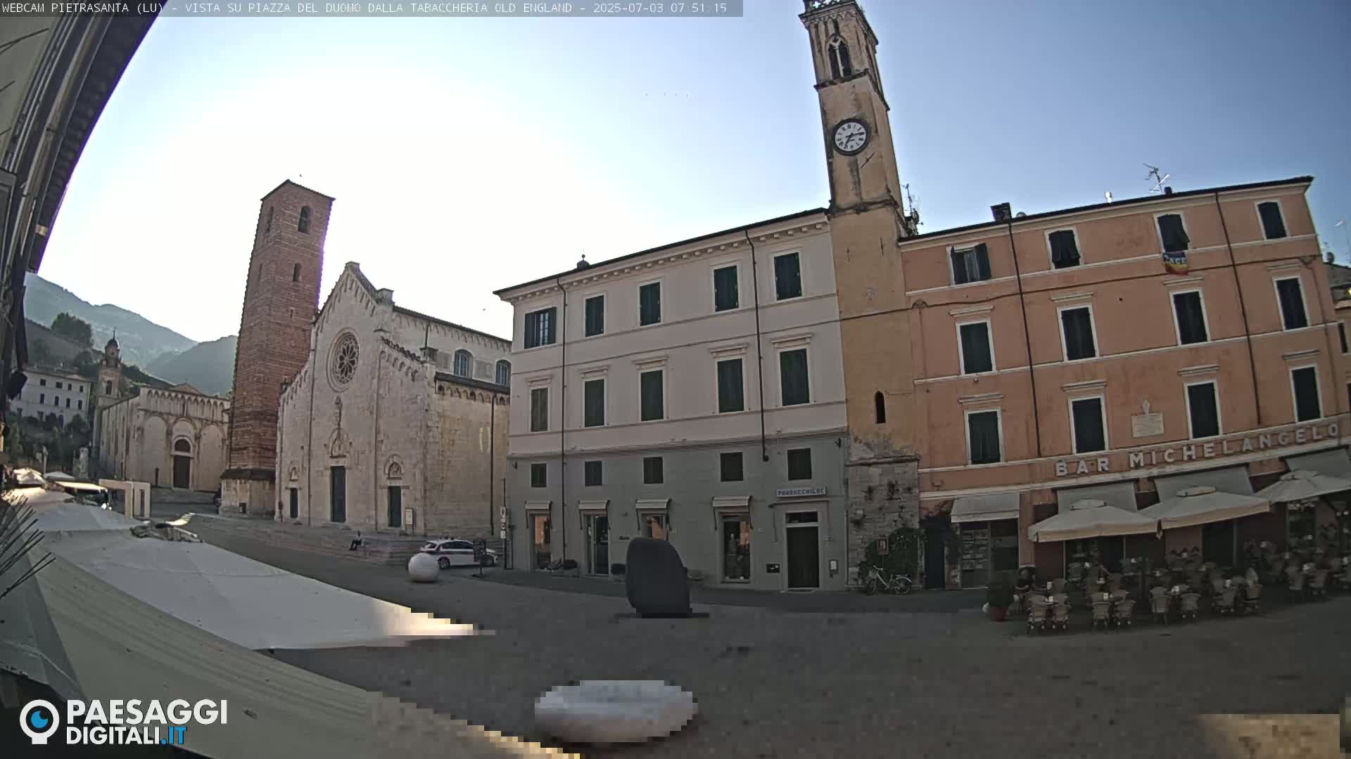 Pietrasanta Piazza del Duomo (Dome's Square) Live Cam - Lucca, Tuscany, Italy