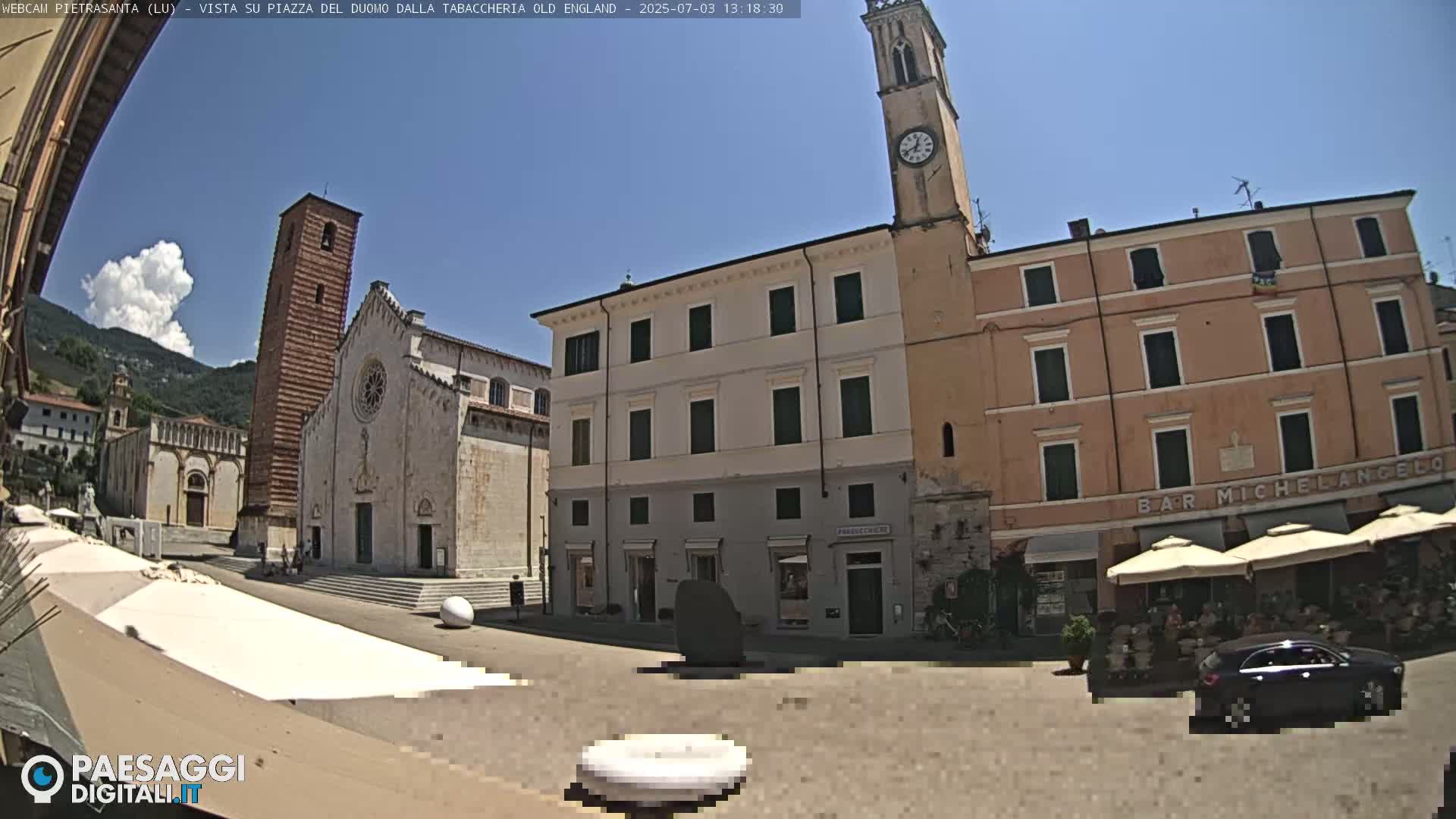 Pietrasanta Piazza del Duomo (Dome's Square) Live Cam - Lucca, Tuscany, Italy