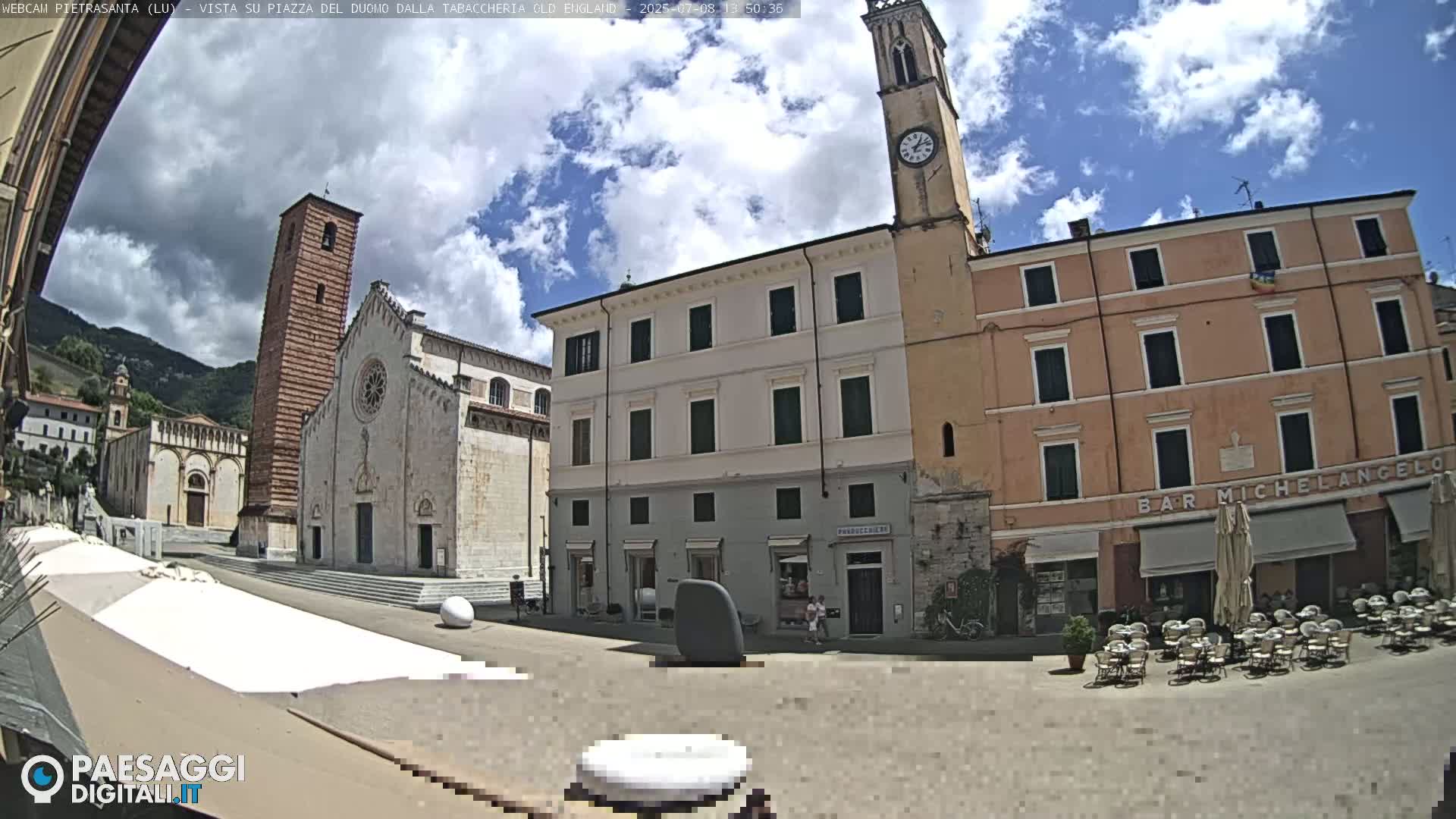 Pietrasanta Piazza del Duomo (Dome's Square) Live Cam - Lucca, Tuscany, Italy