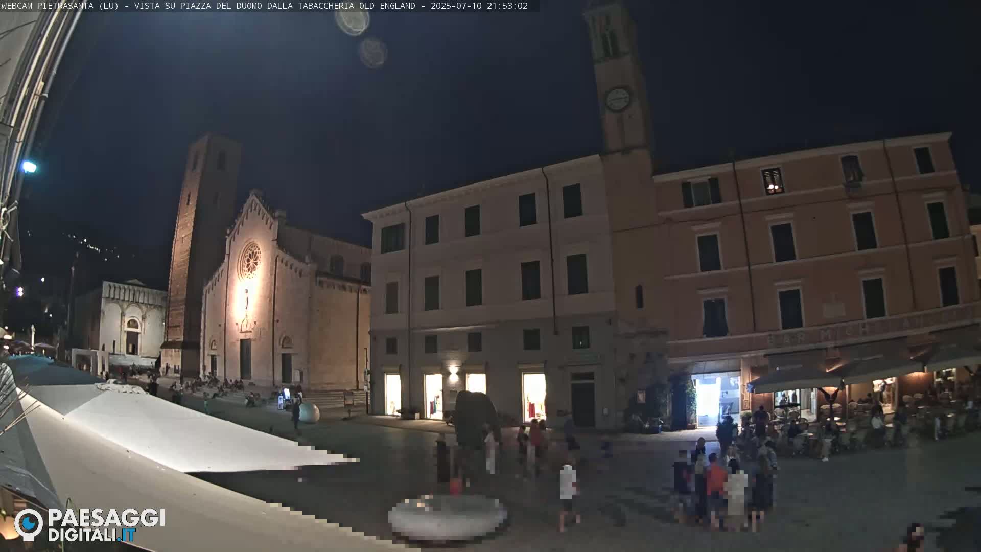 Pietrasanta Piazza del Duomo (Dome's Square) Live Cam - Lucca, Tuscany, Italy