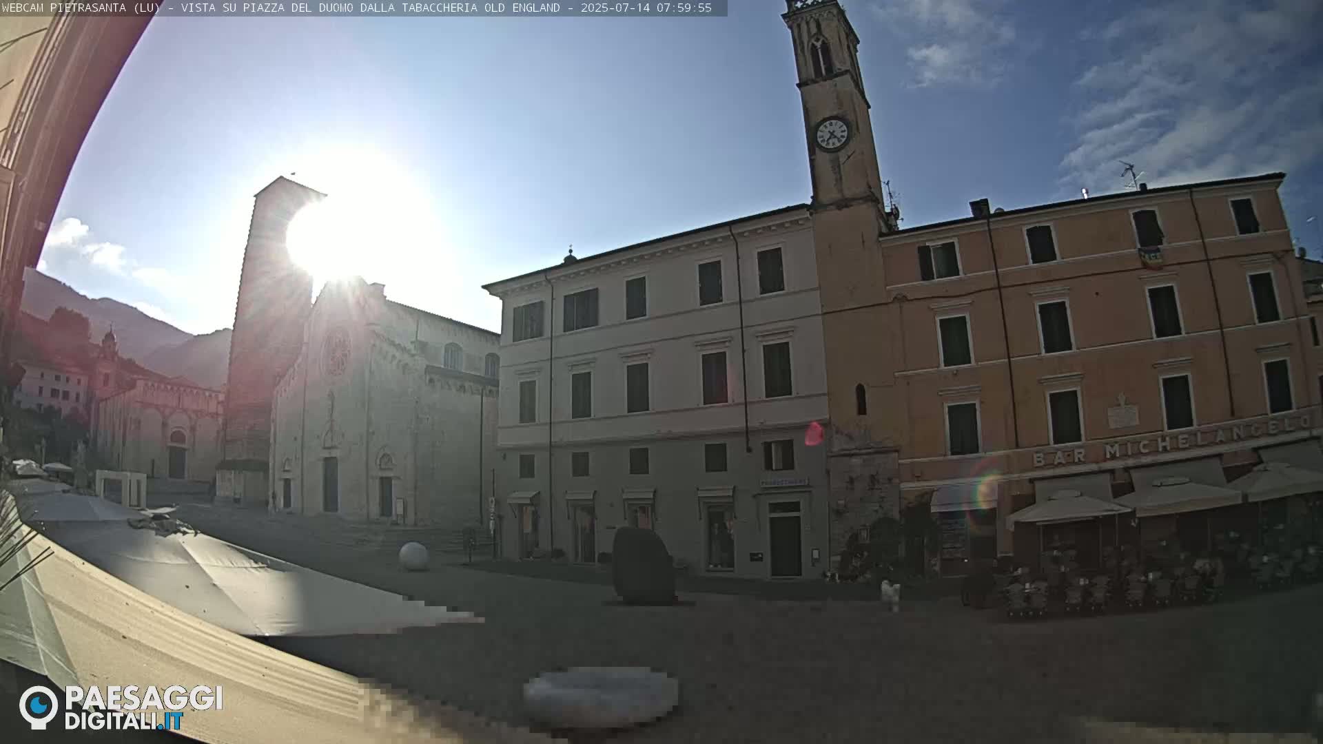 Pietrasanta Piazza del Duomo (Dome's Square) Live Cam - Lucca, Tuscany, Italy