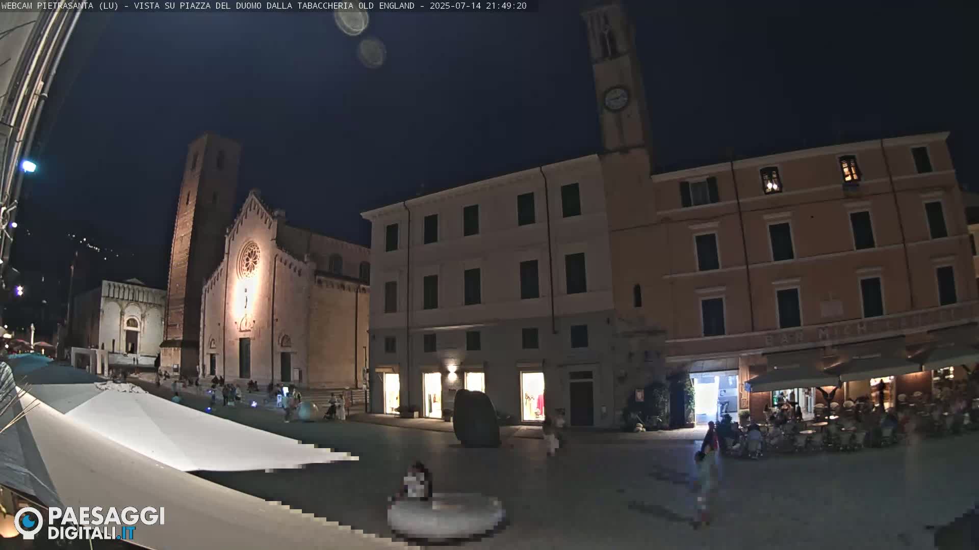 Pietrasanta Piazza del Duomo (Dome's Square) Live Cam - Lucca, Tuscany, Italy