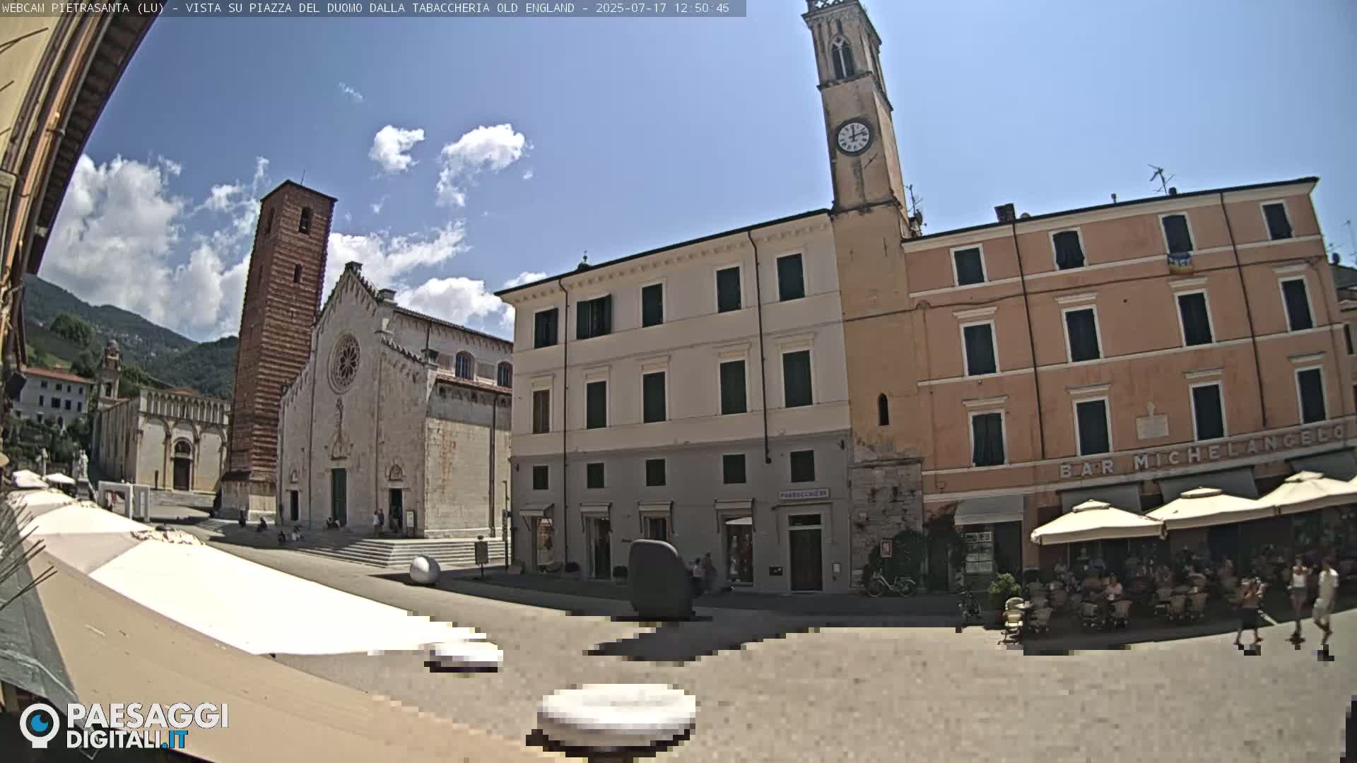Pietrasanta Piazza del Duomo (Dome's Square) Live Cam - Lucca, Tuscany, Italy