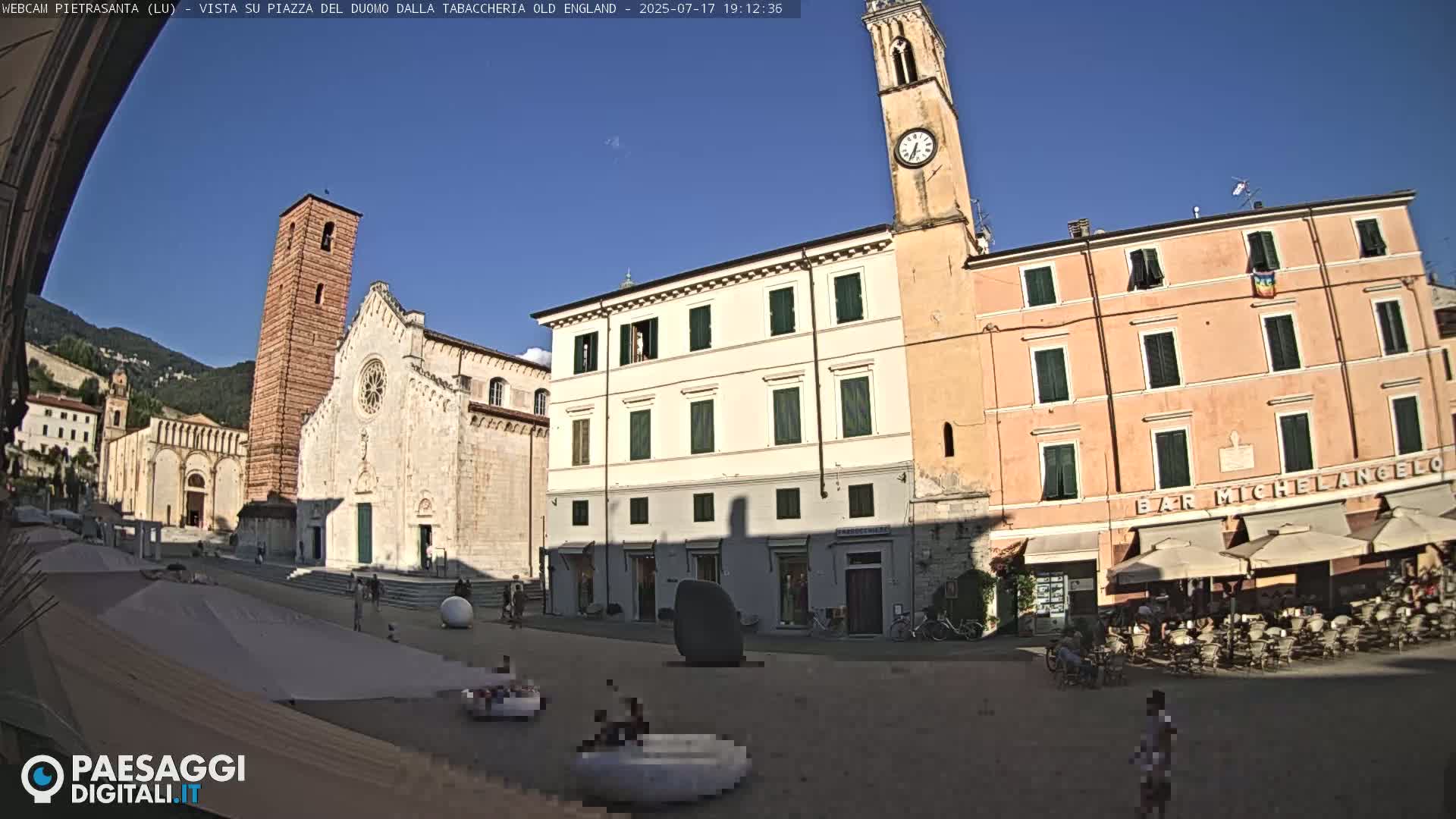 Pietrasanta Piazza del Duomo (Dome's Square) Live Cam - Lucca, Tuscany, Italy
